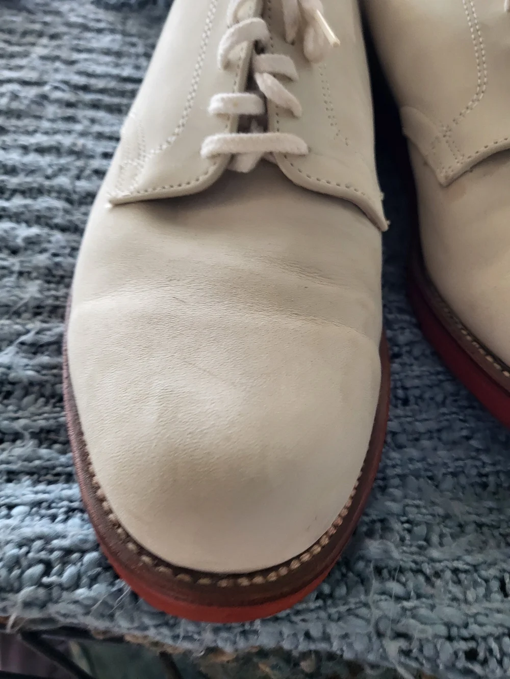 Brooks Brothers Off-White Suede Derby Shoes 11.5 M